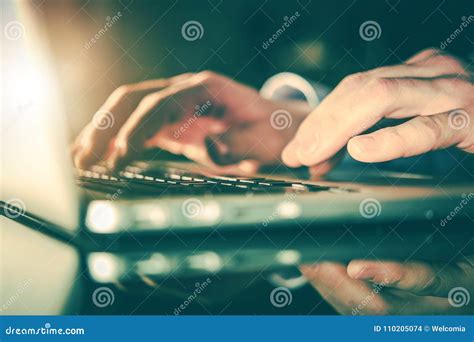 Men Working on Laptop Computer Stock Photo - Image of glassy, business: 110205074