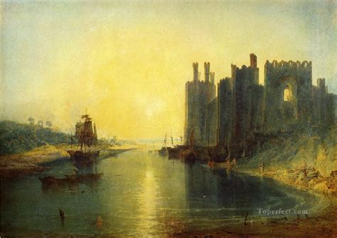 Caernarvon Castle Romantic Turner Painting in Oil for Sale