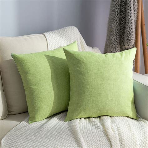 CLEARANCE! Decorative Throw Pillows Covers Set of 2, Linen Throw Pillow Covers Rectangle Solid ...