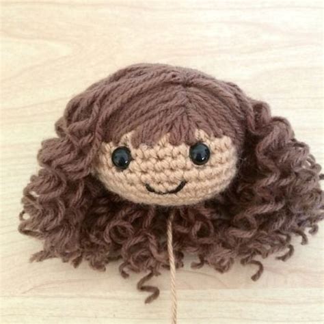 How To Crochet Amigurumi Hair Doll Dolls Tutorial Knitted Yarn Patterns Choose Board Adding ...