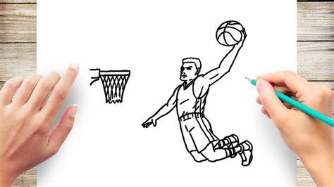 How To Draw Basketball Player Shooting Step by Step - YouTube