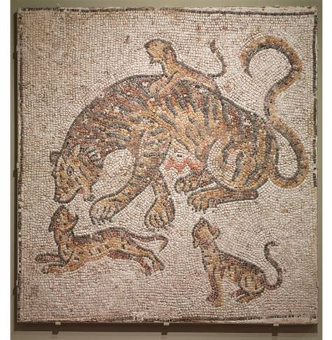 historyfilia:Mosaic depicting Tigress and Cubs. Roman, Eastern Roman Empire, 4th century. From ...