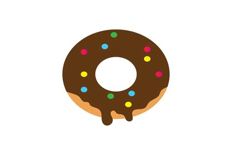 Donut Vector Icon Logo Illustration Graphic by juliochaniago55 · Creative Fabrica