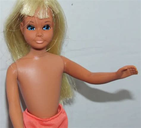 VINTAGE MALIBU SKIPPER Tanned Barbie Sister Orange Swimsuit Bottoms MOD ...