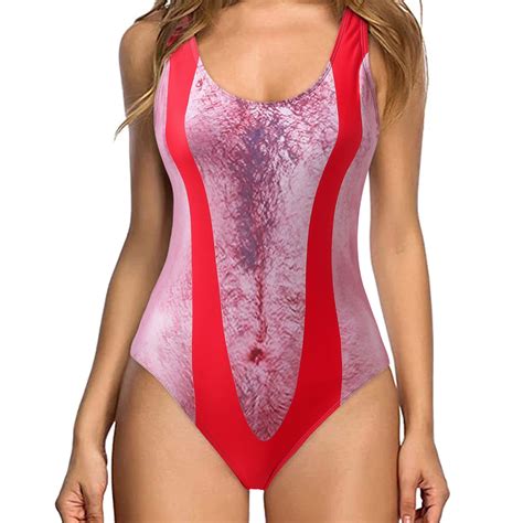 BOOMILK One Piece Swimsuit For Women Sexy High Cut 1Piece Swimsuit Funny Bathing Suit Monokini ...