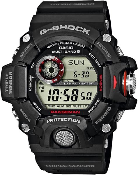 Casio Men's Digital Solar-Powered Watch with Resin Strap GW-9400-1ER: Amazon.co.uk: Watches