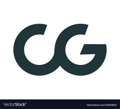 Cg logo design Royalty Free Vector Image - VectorStock