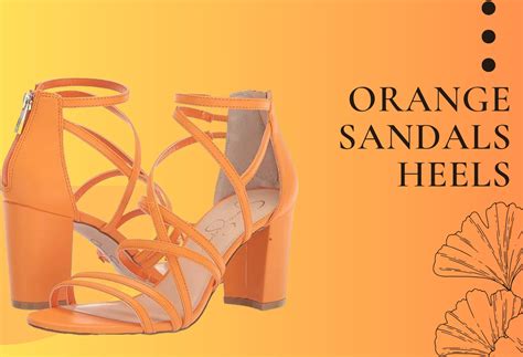 Orange Sandals Heels JS-STASSEY Women's