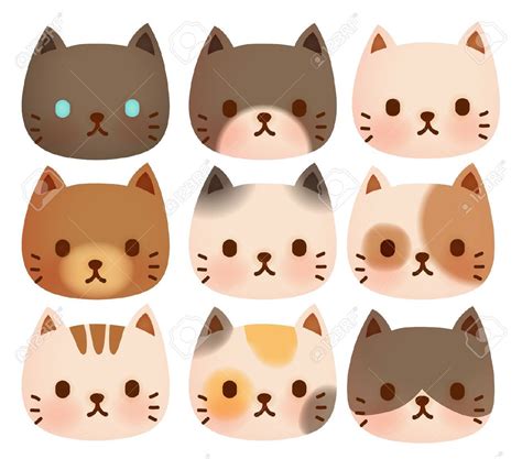 Cat Face Stock Vector Illustration And Royalty Free Cat Face Clipart ...