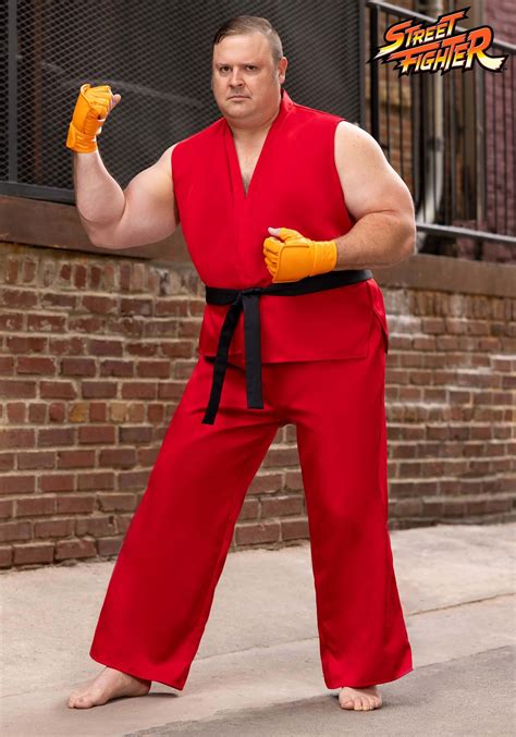 Plus Size Street Fighter Ken Costume for Men