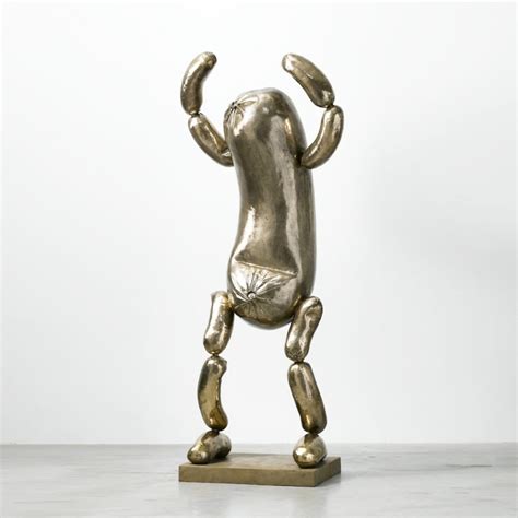 Modern vivid sausage Contemporary bronze sculpture - custom made