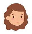 Beautiful little girl head character Royalty Free Vector