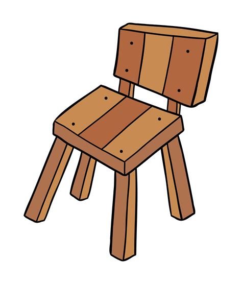 Cartoon Vector Illustration of Wooden Chair 2383102 Vector Art at Vecteezy