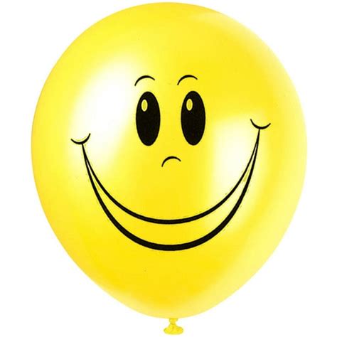 12" Latex Yellow Smiley Face Balloons, 8ct - Walmart.com - Walmart.com