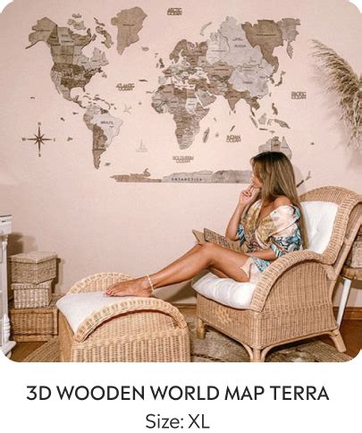 Enjoy The Wood Decor Sizes, Size Guide of Wooden Map - Enjoy The Wood