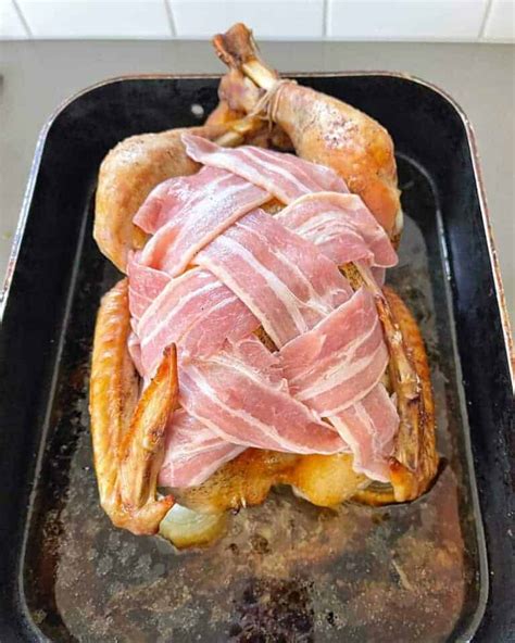 Bacon Covered Roast Turkey - VJ Cooks