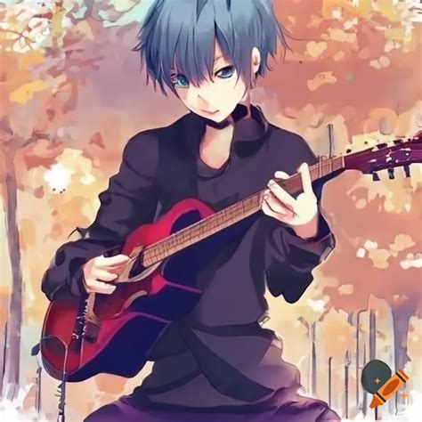 Cool Anime Guy With Guitar