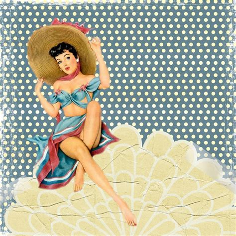 Retro Pin-up Lady Art Collage Free Stock Photo - Public Domain Pictures
