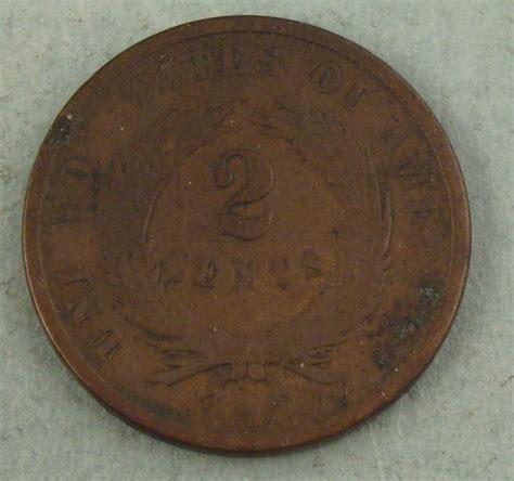 1864 2 Two Cent Coin US