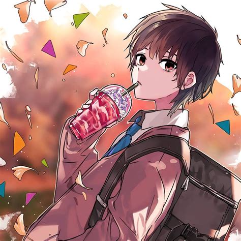 cute anime boy drinking by F1Zombiekillers on DeviantArt in 2021 ...