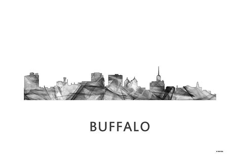 Buffalo New York Skyline Digital Art by Marlene Watson - Fine Art America