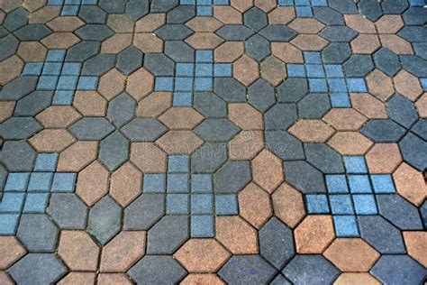 Patterns on a Tile Floor or Walkway Stock Photo - Image of background, design: 125740394