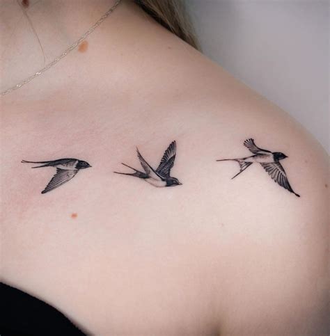 Swallow Birds Tattoo, Three Little Birds Tattoo, Birds Tattoo, 3 little birds tattoo, birds ...