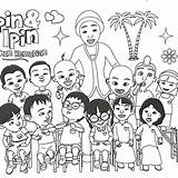 Koleksi Gambar Mewarnai Upin Dan Ipin  Azhanco sketch template