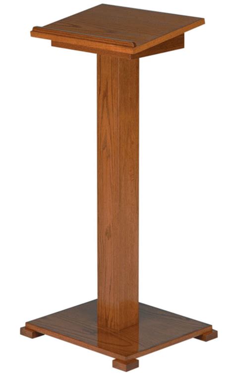 Wooden Lectern with Storage Top