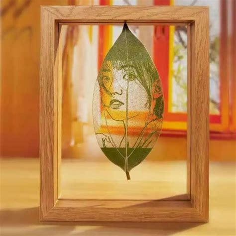 Copy of Leaf carving art Customized leaf carving photo. ktclubs.com Birthday Gifts For Boys, You ...