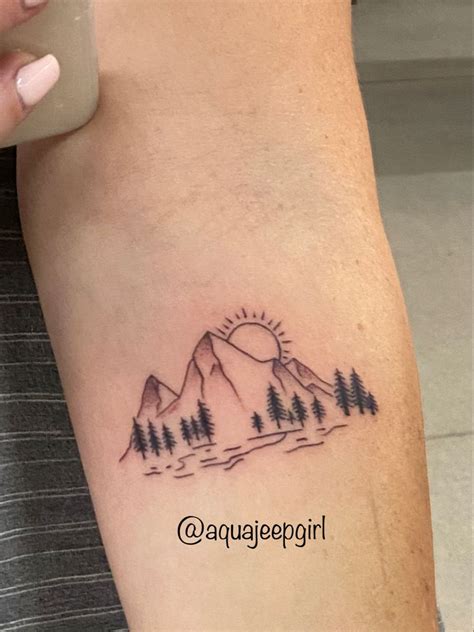 Nature tattoo mountains and pine trees | Tattoos, Moutain tattoos, Mountain tattoo