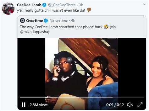 CeeDee Lamb's girlfriend explains grabbing his phone during the NFL Draft