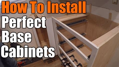 How To Install Perfect Base Cabinets | THE HANDYMAN | - YouTube