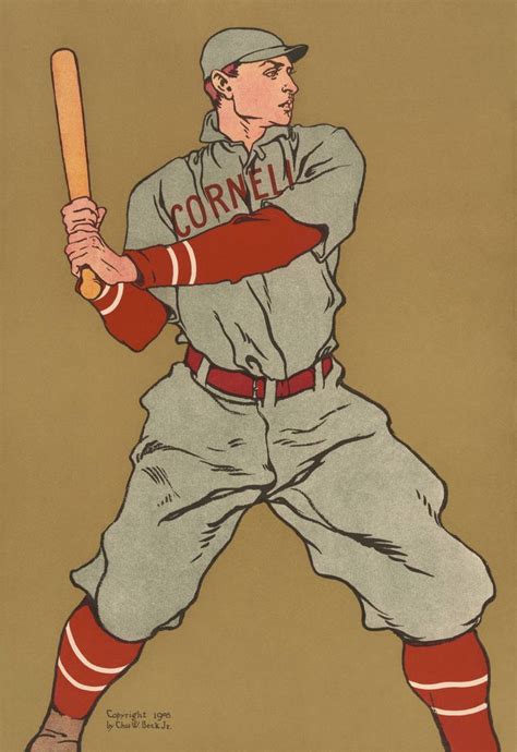 Canvas Reproduction Vintage Baseball Poster Painting by Billy Bernie ...