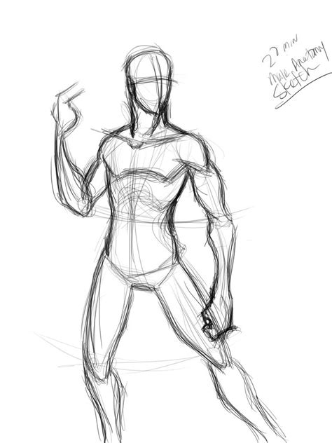 20 min male anatomy sketch by Mister-Grimm on DeviantArt