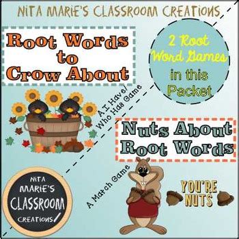 Root Word Games by Nita Marie by New and Noteworthy by Nita | TpT