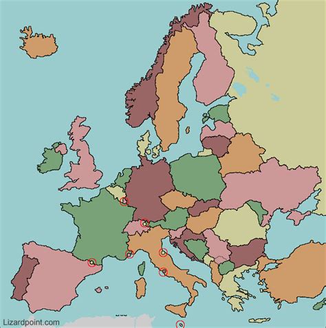 Blind Map Of Europe Quiz - Gretal Gilbertine