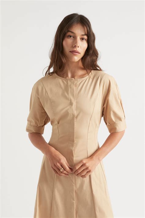 Sateen Full Hem Midi Dress | Seed Heritage