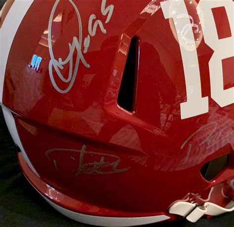 Alabama Replica Helmet signed by 2024 Pro Bowlers Derrick Henry, Jalen ...