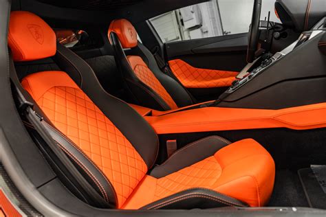 Lamborghini Aventador Orange Interior