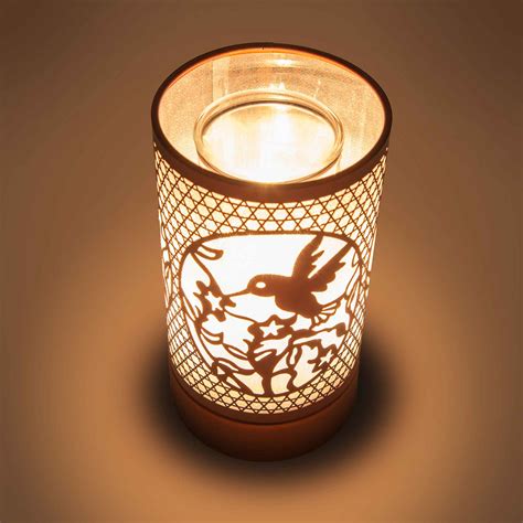 7″ Touch lamp/Oil burner/Wax warmer – Copper Hummingbird | Boxman