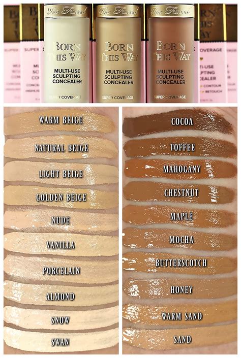 Too Faced Born this Way Concealer Swatches, Review + Comparisons | Born this way concealer ...