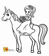 Coloring Page – Girl riding A Unicorn  coloring Pages Cartoon sketch template