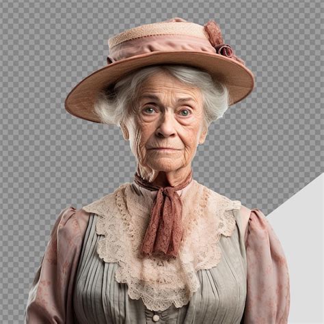 Premium PSD | Old fashioned woman png isolated on transparent background