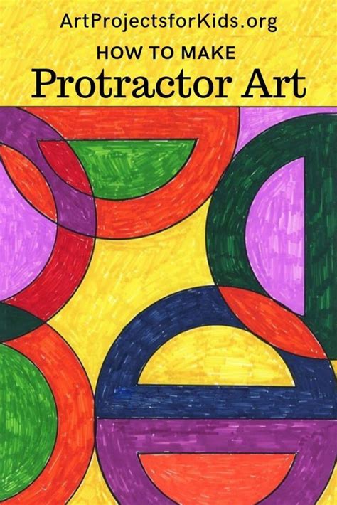 Protractor Art · Art Projects for Kids | Protractor art, Elementary art projects, Math art projects