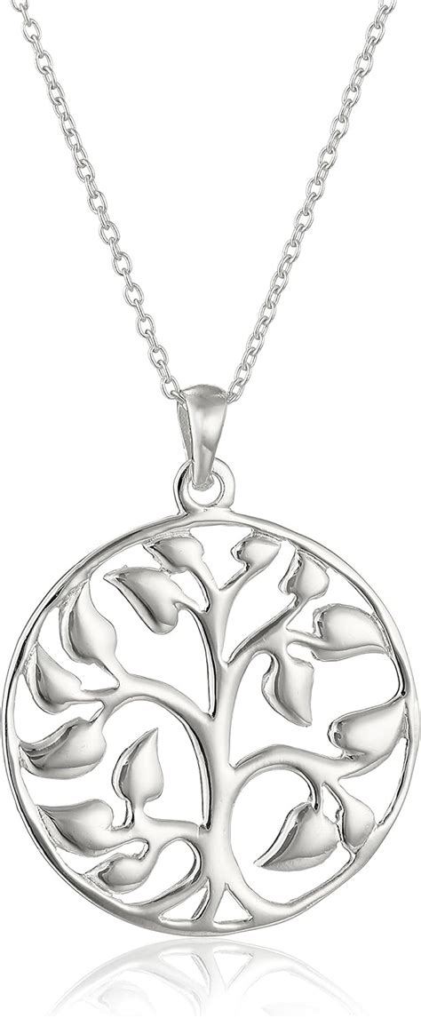 Amazon.com: Sterling Silver Family Tree Pendant Necklace, 18": Jewelry