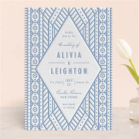 "ALIVIA" - Vintage, Bold typographic Letterpress Wedding Invitations in ...