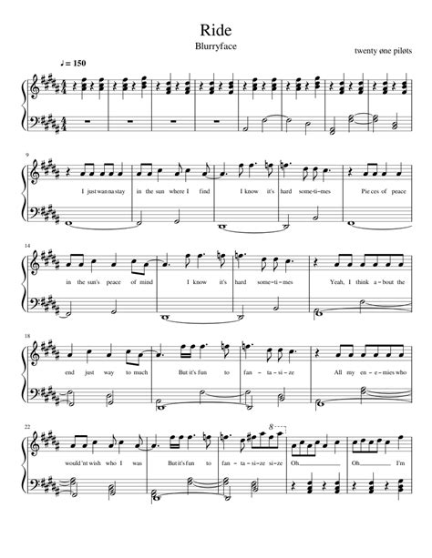 Ride Sheet music for Piano (Solo) | Musescore.com