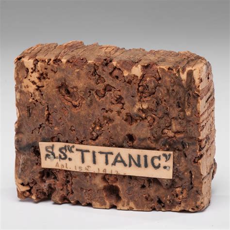 RMS Titanic, Cork from Life Belt Salvaged by Passengers of the RMS Carpathia Rms Carpathia ...