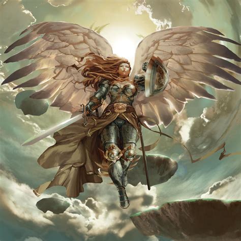 Magic the Gathering Tactics online - Serra Angel by Kaiz0 on DeviantArt